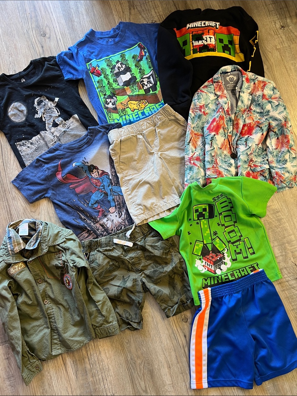 4-5T  Kids Clothing Bundle - Bright Greens, Blues & Neutrals